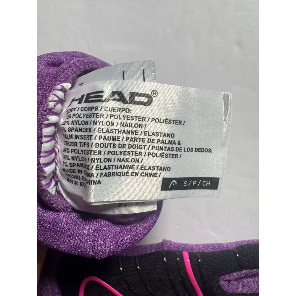 HEAD Youth Purple Touchscreen Running Gloves Size S/P Kids New Without Tags